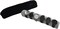 Bracelet, Bangle & Watch Travel Roll Pouch – Black & Gray Velvet Jewelry Organizer with Zipper and Removable Insert for Standard Size (12.5" W x 2.8" D, Black & White)
